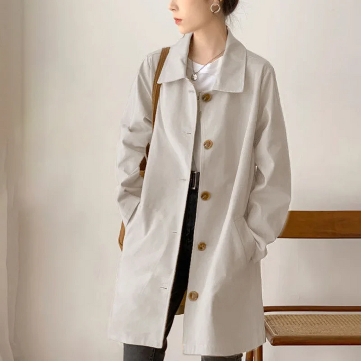 Levoire | Manteau Trench Tendance Pour Femmes Crème
