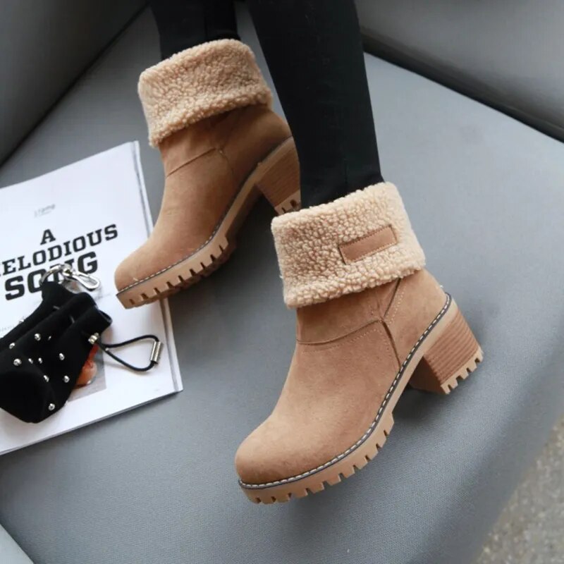 Levoire | Bottes De Neige Chaudes Avec Doublure En Laine Khaki