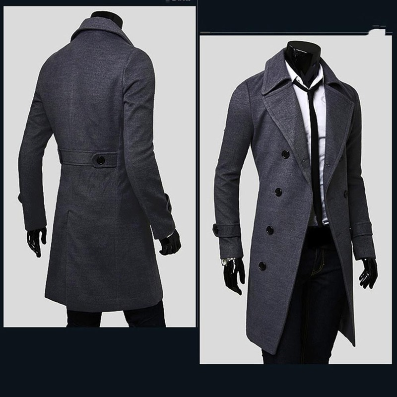 Levoire | Manteau En Laine À Double Bouton Enger Avec Revers Élégants