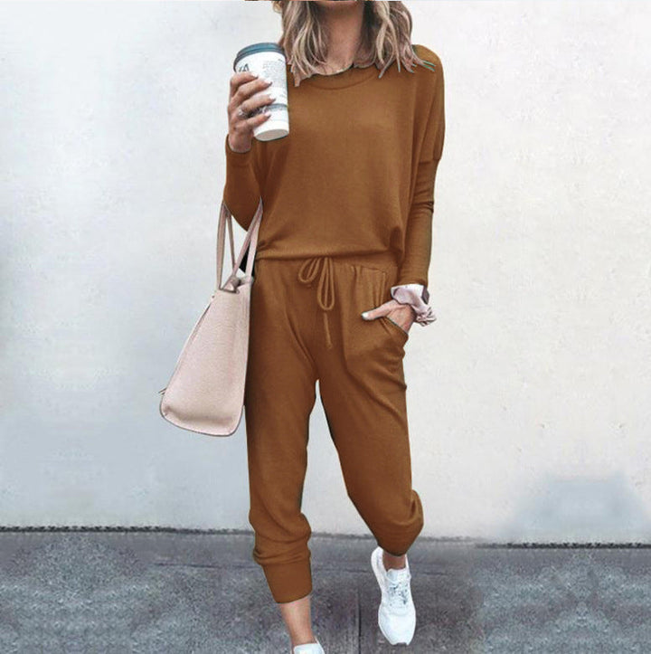 Levoire | Plus Tendance Détendu Confortable Respirant Ensemble De Sport Khaki