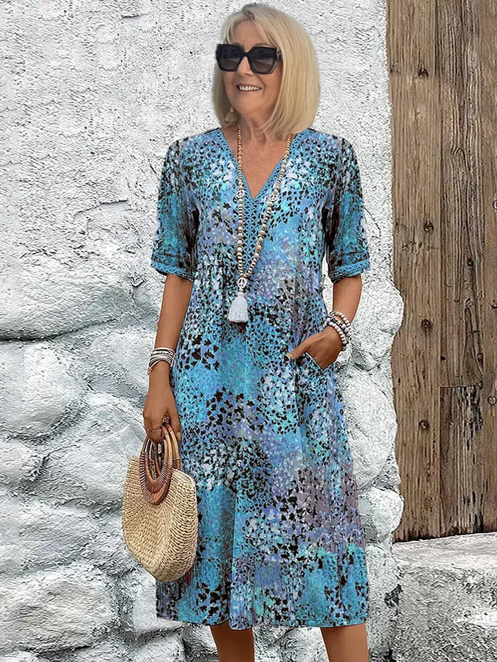 Levoire | Robe mi-longue vivante Bleu