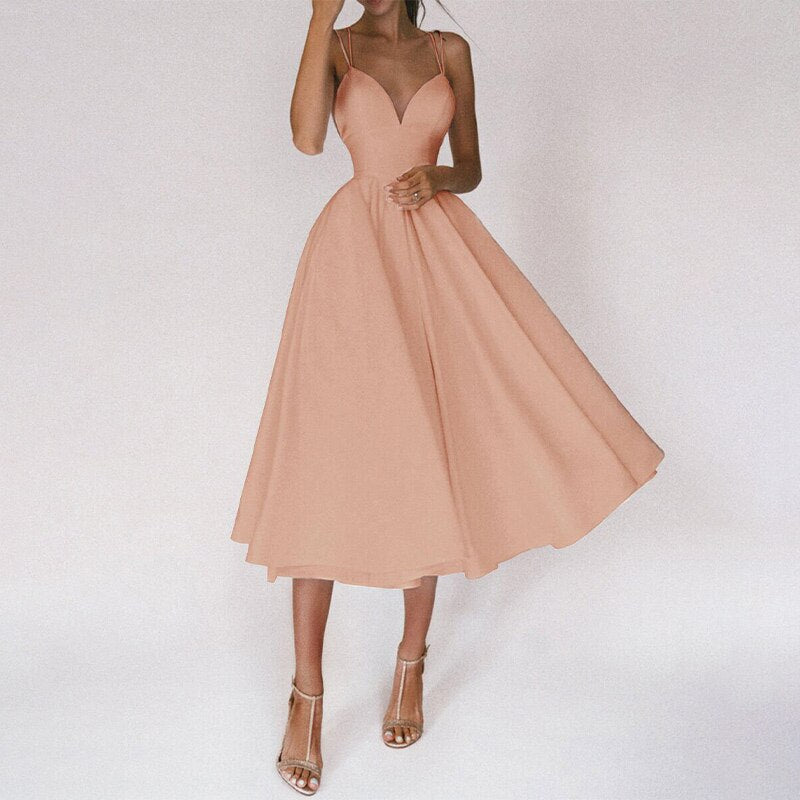 Levoire | Robe Élégante Et Décontractée Pour Femmes Abricot
