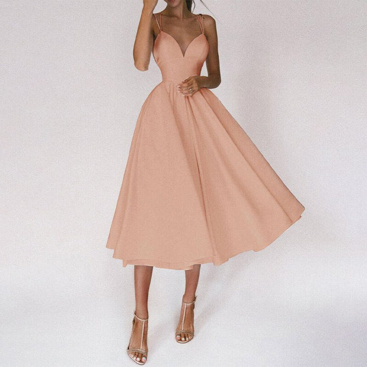 Levoire | Robe Élégante Et Décontractée Pour Femmes Abricot