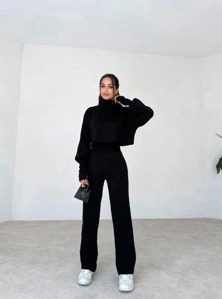 Levoire | Ensemble Deux Pièces Élégant Pour Femme Noir