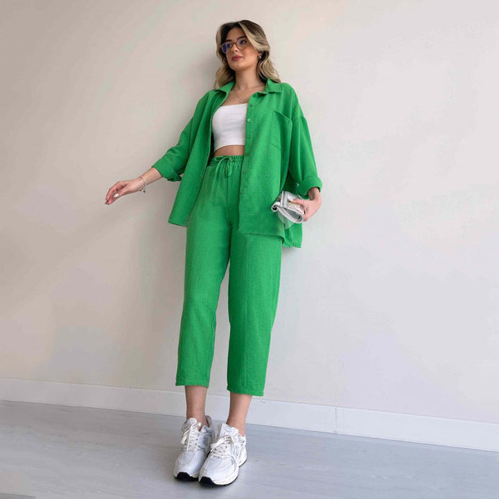 Levoire | Ensemble Chemise Et Pantalon Vert