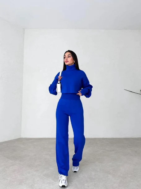 Levoire | Ensemble Deux Pièces Élégant Pour Femme Bleu