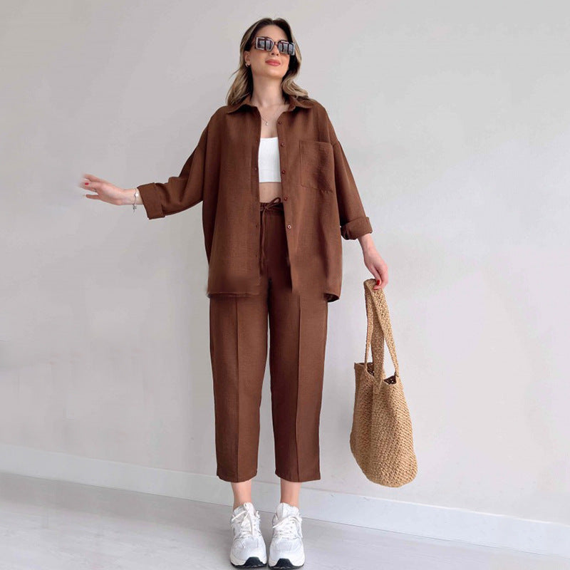Levoire | Ensemble Chemise Et Pantalon Braun
