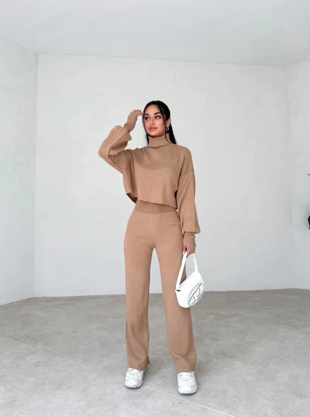 Levoire | Ensemble Deux Pièces Élégant Pour Femme Kaki