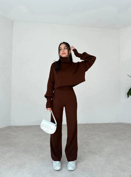 Levoire | Ensemble Deux Pièces Élégant Pour Femme Braun