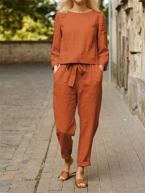 Levoire | Combinaison Chic Été Élégante Orange rouge