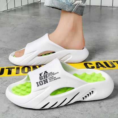 Levoire | Chaussons confortables Blanc-Vert