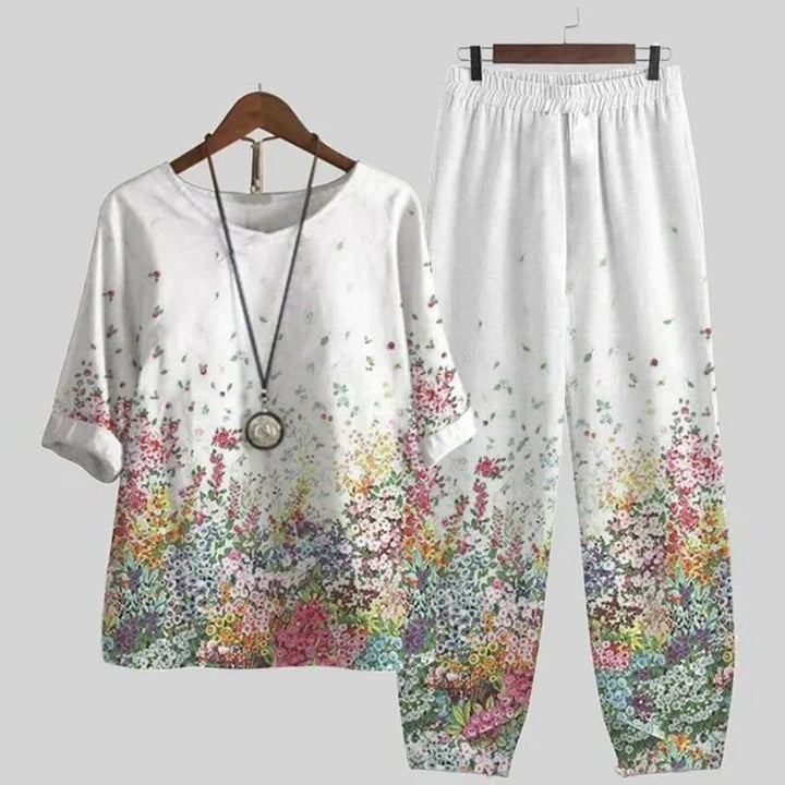 Levoire | Tenue Imprimé Moderne Pétales de fleurs blanches