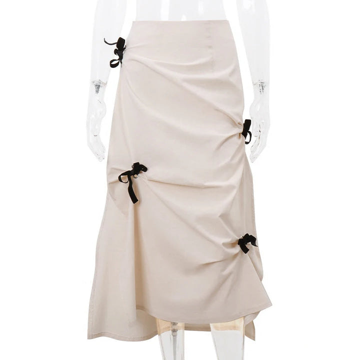Levoire | Ensemble de top sans manches et jupe midi avec accents à nouer