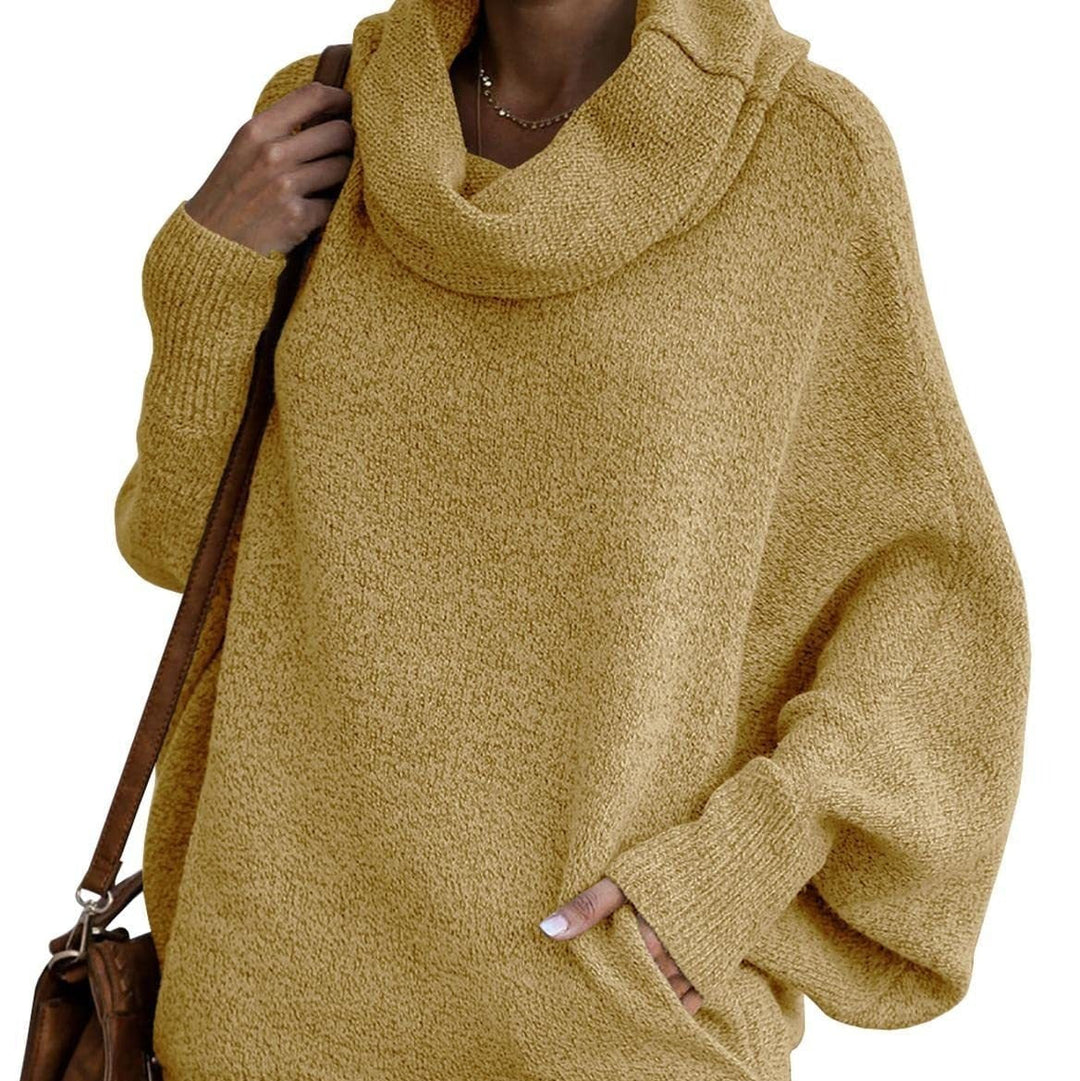 Levoire | Loose Short Lantern Sleeve Cuff Collar Sweater Jacket With Pockets Gul