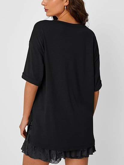 Levoire | T-Shirt Décontracté Avec Grande Taille Col V Pour Femmes