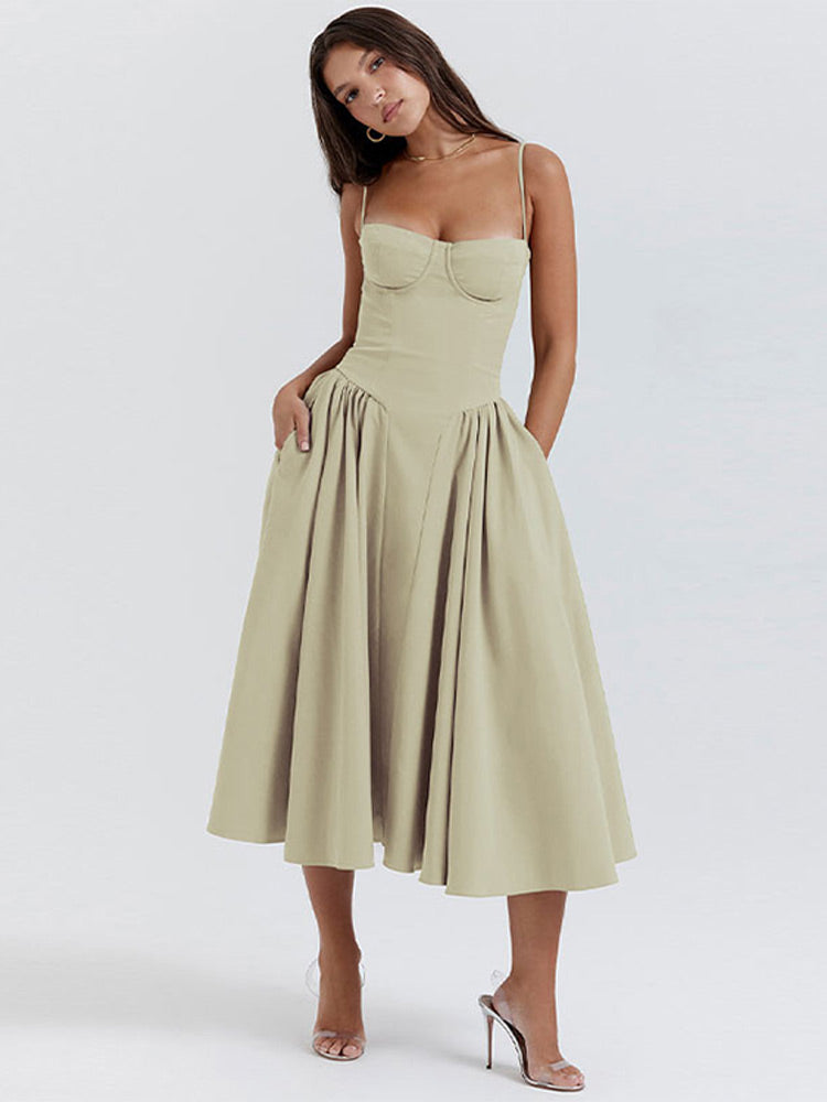 Levoire | Tailles Formantes Robe Dt Café vert