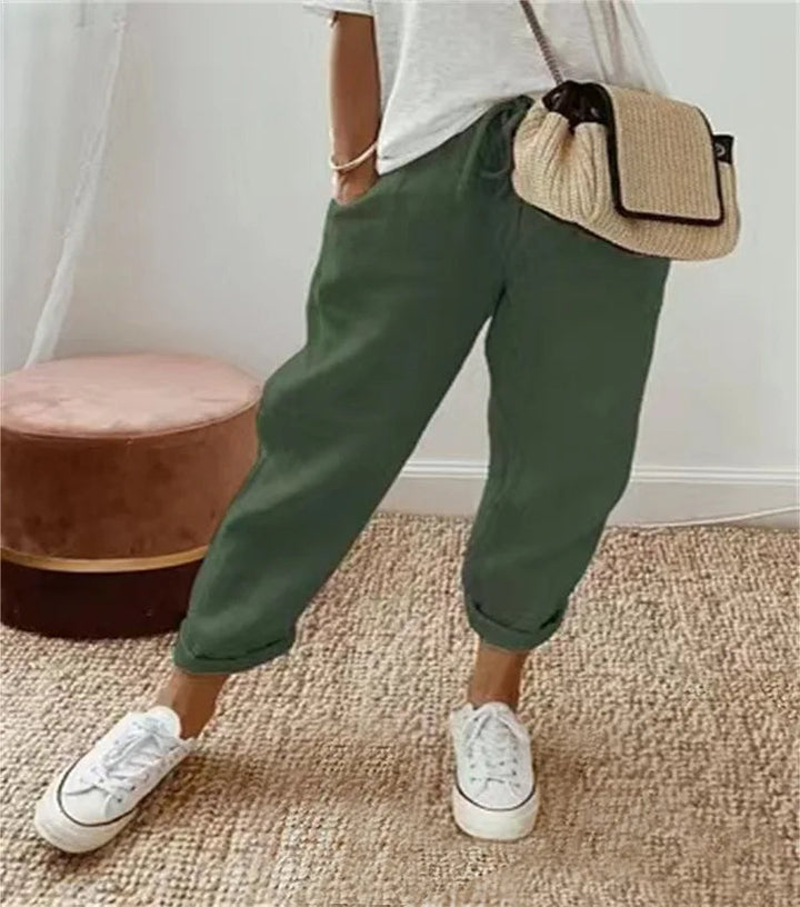 Levoire | Pantalon Aéré Confortable Avec Nœud Vert