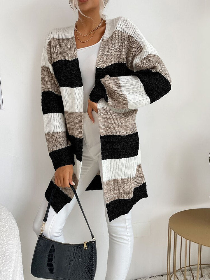 Levoire | Gilet Tricoté Femme | Manches Longues Café