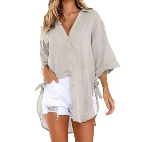 Levoire | France Blouse - Décontracté Et Confortable Kaki