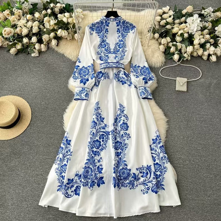 Levoire | Robe Midi À Manches Froncées Tailleur À La Taille Style Décontracté Et Élégant Pour Toutes Les Saisons