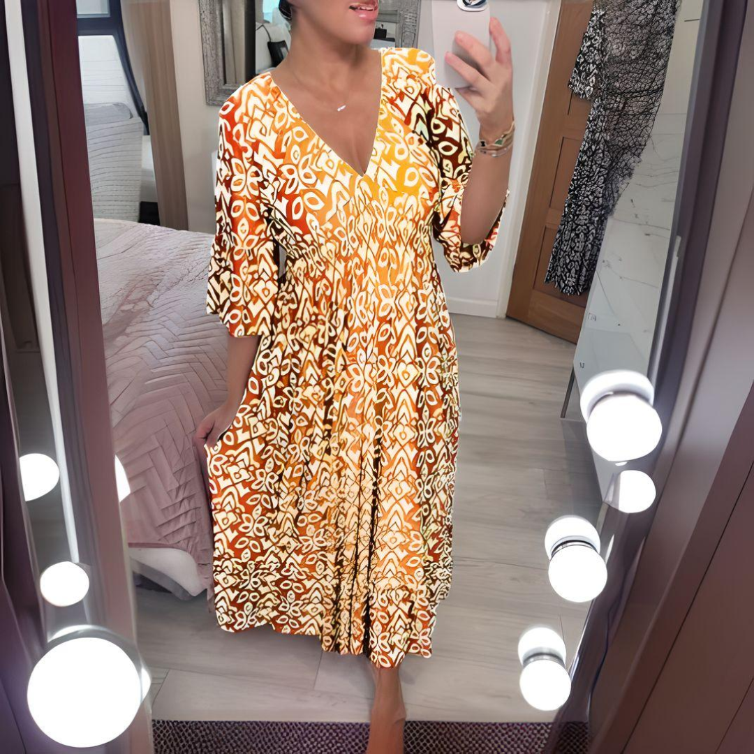 Levoire | Robe Imprimé Boho Jaune