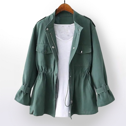 Levoire | Femme Tranchée manteau élégant Vert