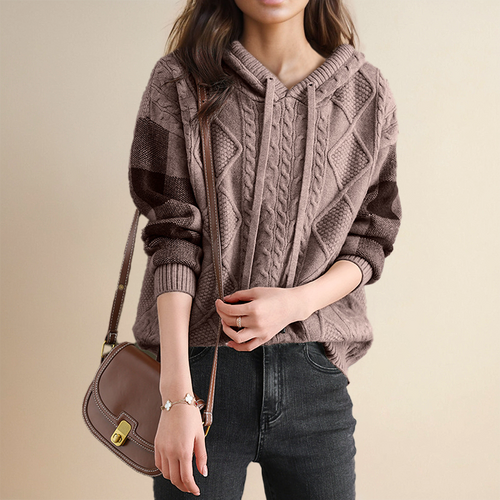 Levoire | PULL À CAPUCHE EN JACQUARD COUTURE