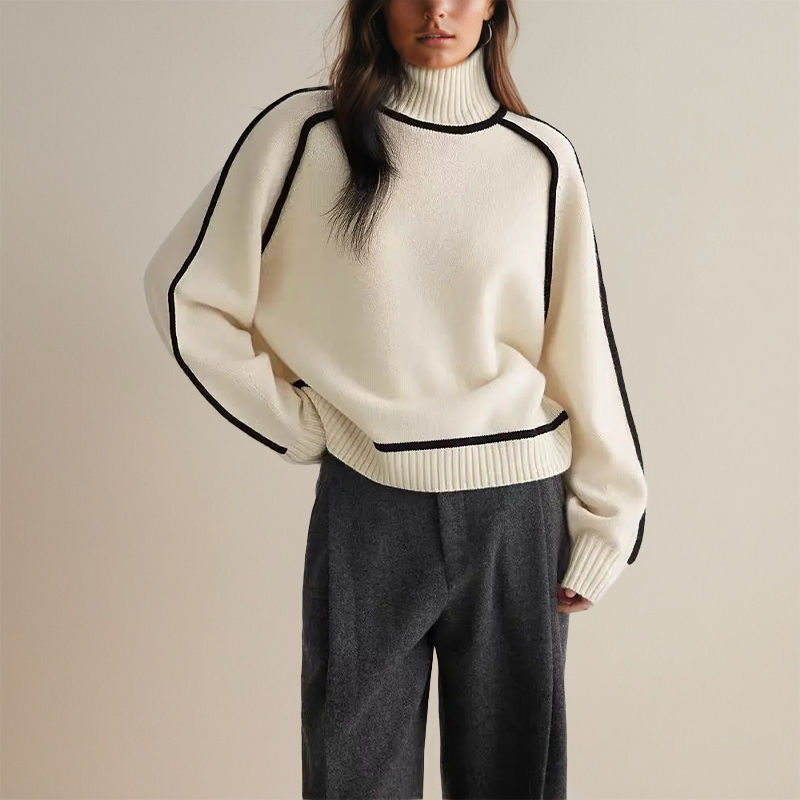 Levoire | CACHEMIRE COUTURE COL HAUT