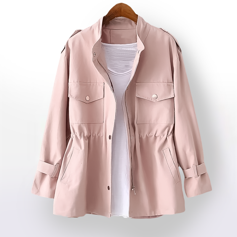 Levoire | Trench-Coat Mi-Long Avec Fermeture Éclair Rosa
