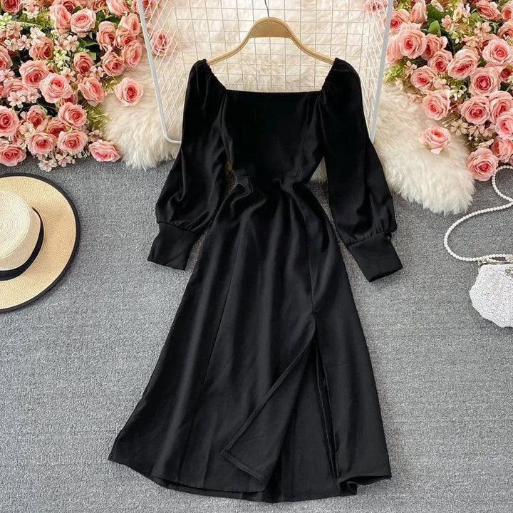 Levoire | Robe longue avec décolleté carré Noir