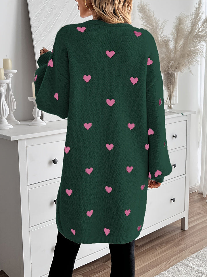 Levoire | Rennot Prestige Shirt Heart Pattern Long Cardigan