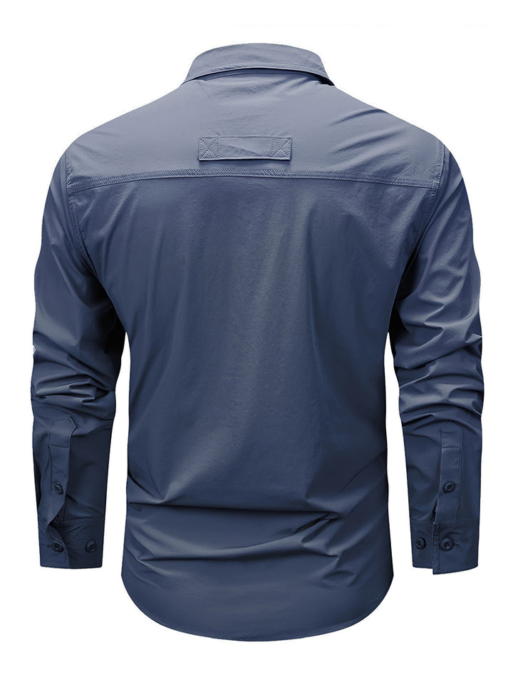 Levoire | Chemise Cargo Simple À Manches Longues Pour Hommes