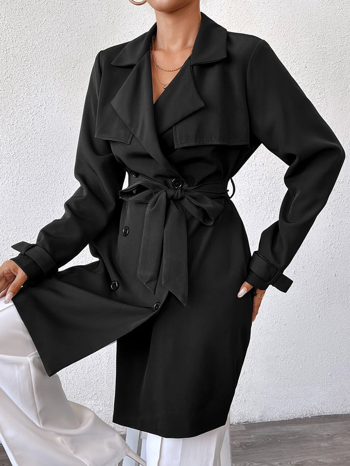 Levoire | Manteau En Tissu Réversible À Double Épaisseur Avec Ceinture À Nouer