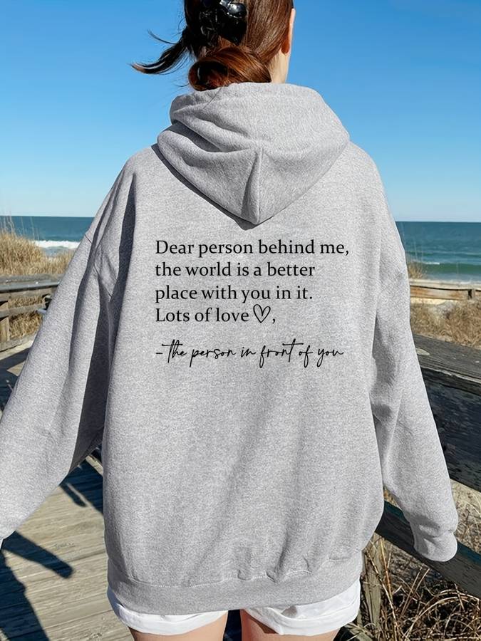 Levoire | Sweat-Shirt Surdimensionné Avec Une Citation Au Dos Gris