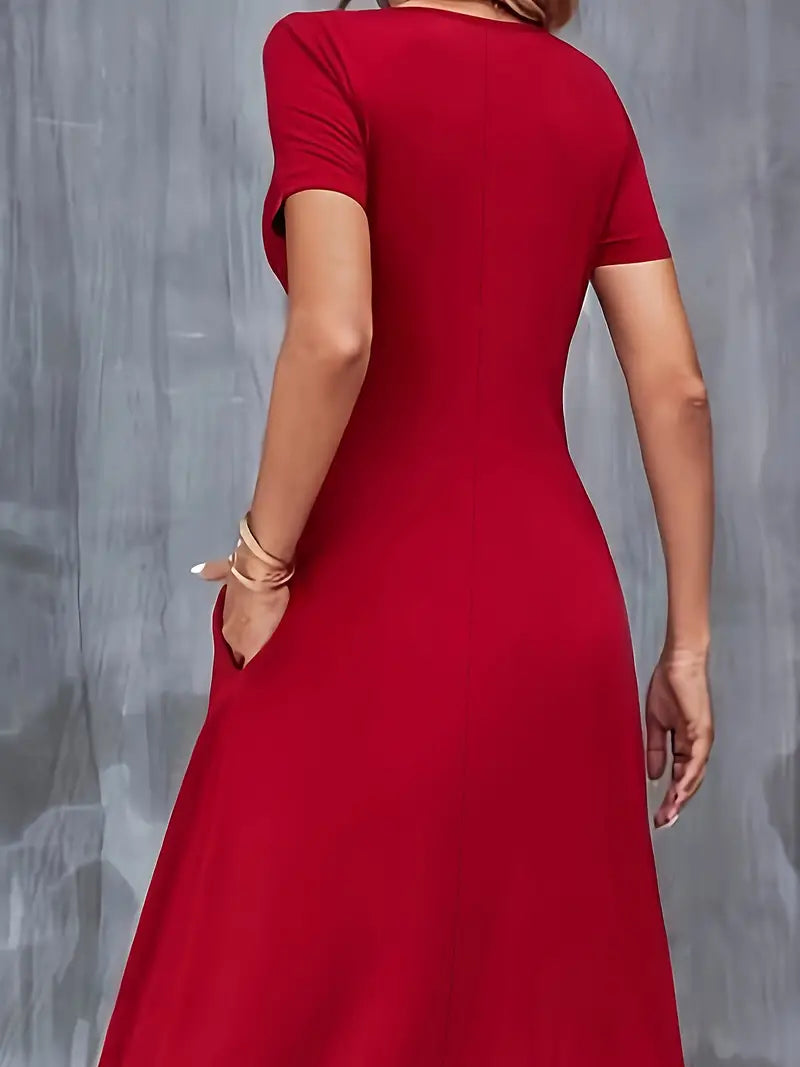 Levoire | Robe À Manches Courtes Avec Décolleté En V