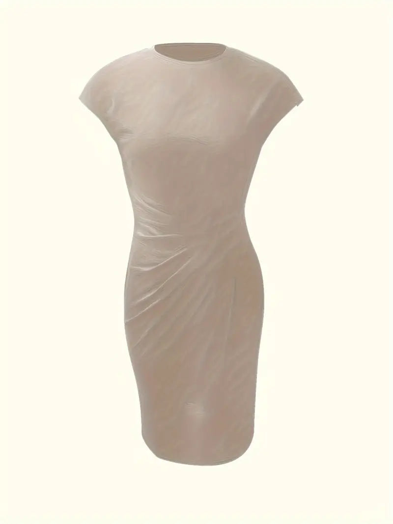 Levoire | Robe Unie Avec Encolure Ronde Et Encolure Ronde