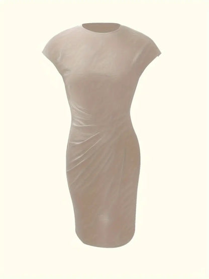 Levoire | Robe Unie Avec Encolure Ronde Et Encolure Ronde