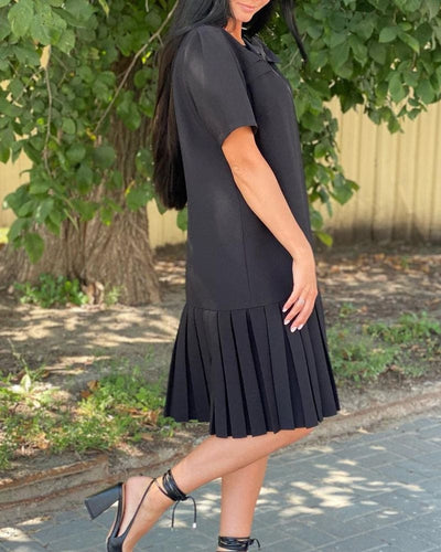 Levoire | Robe À Manches Courtes Et À Ourlet Froncé
