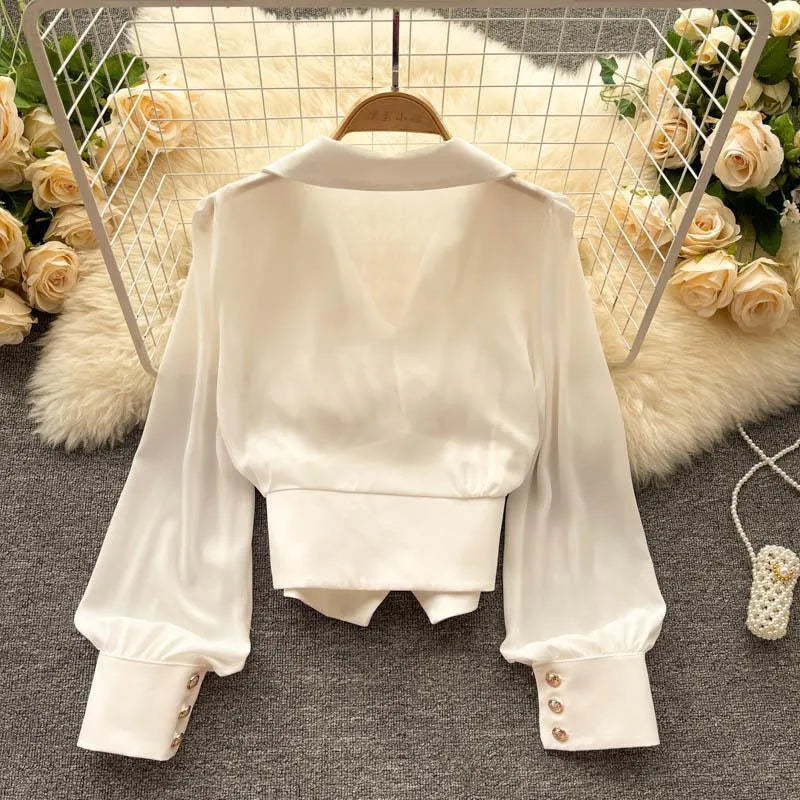 Levoire | Blouse à manches longues avec décolleté en V