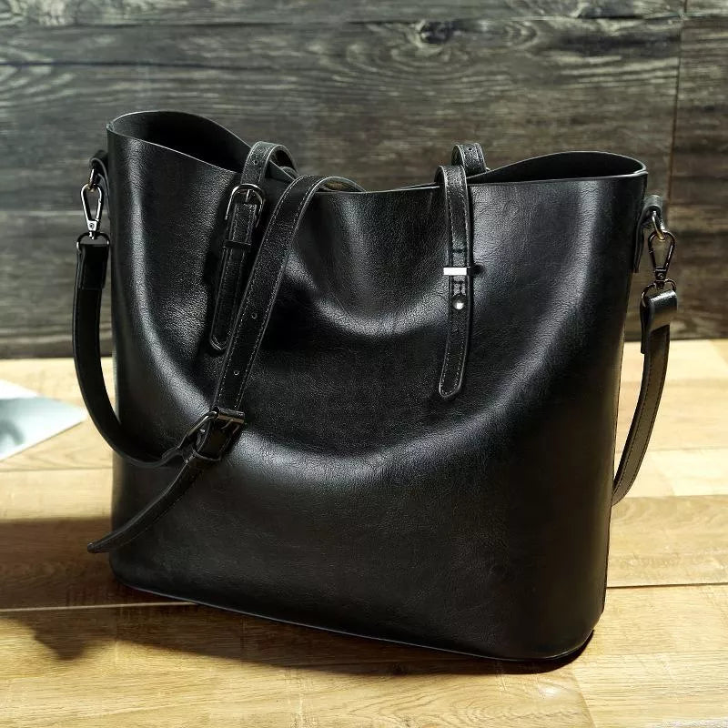 Levoire | Sac À Épaule En Cuir Vintage Noir