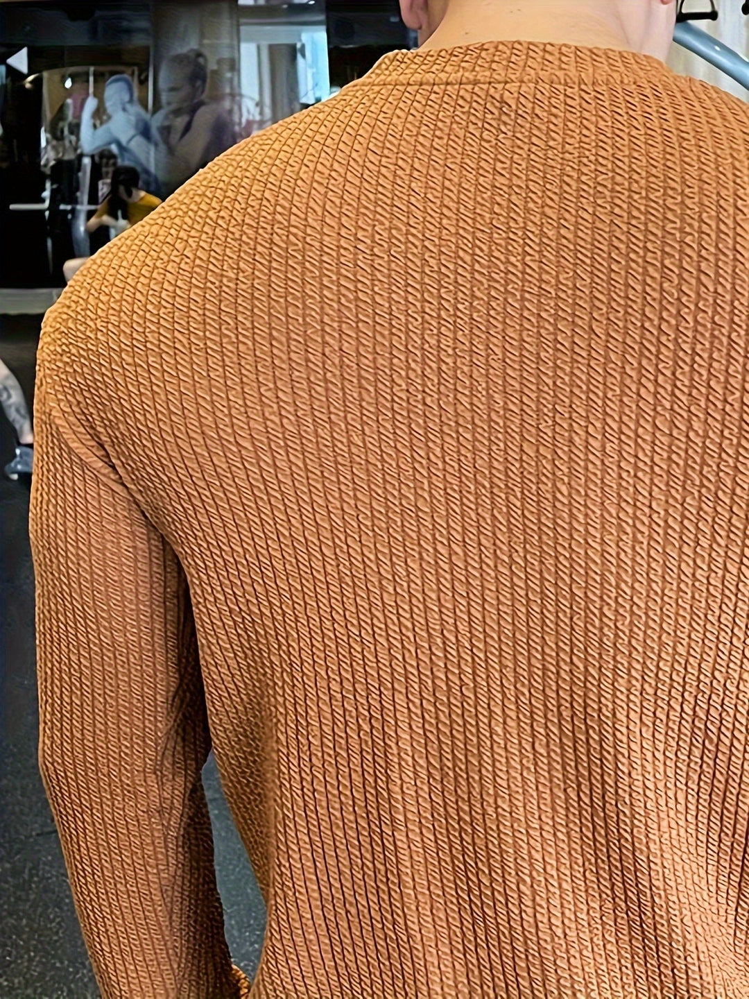 Levoire | T-Shirt À Manches Longues Respirant Avec Structure En Côtes Et Coupe Slim