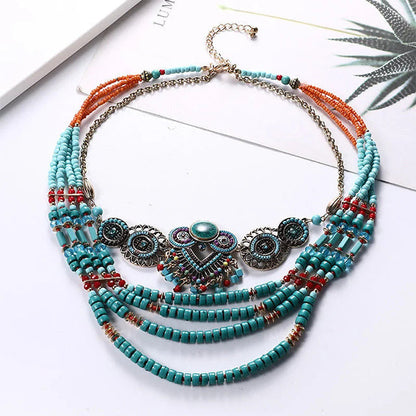 Levoire | Collier En Perles Ethniques Bleu
