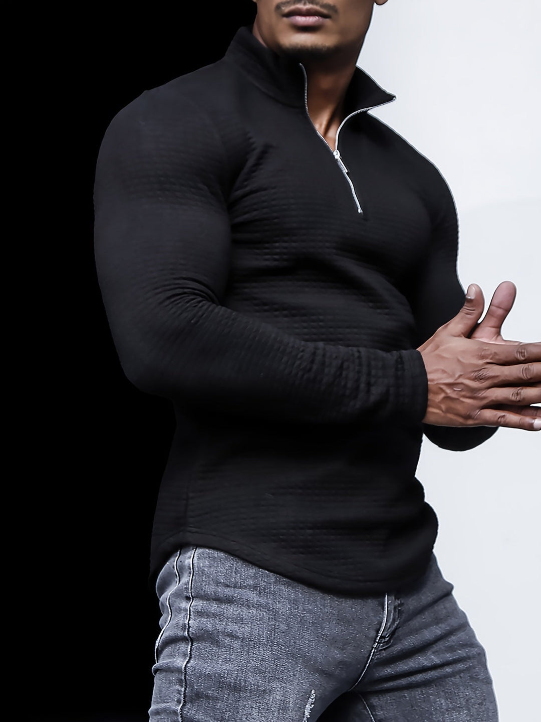 Levoire | Pull-Over Pour Homme À Demi-Zip Et Col Montant