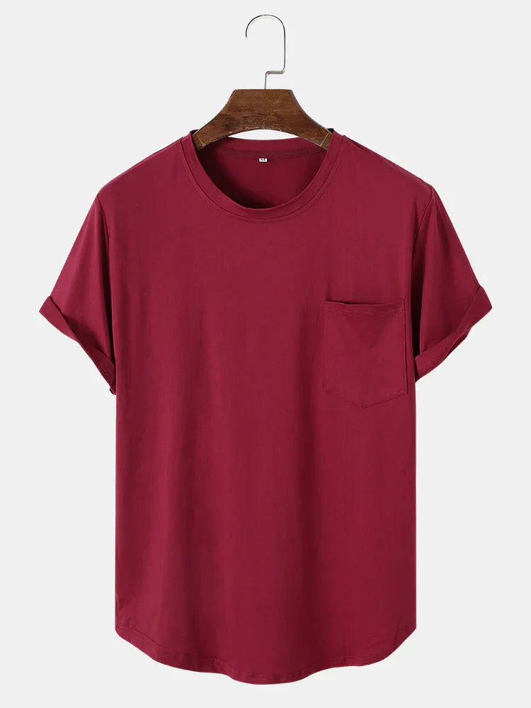 Levoire | T-Shirts Basiques Unis Avec Poche Châtaignier