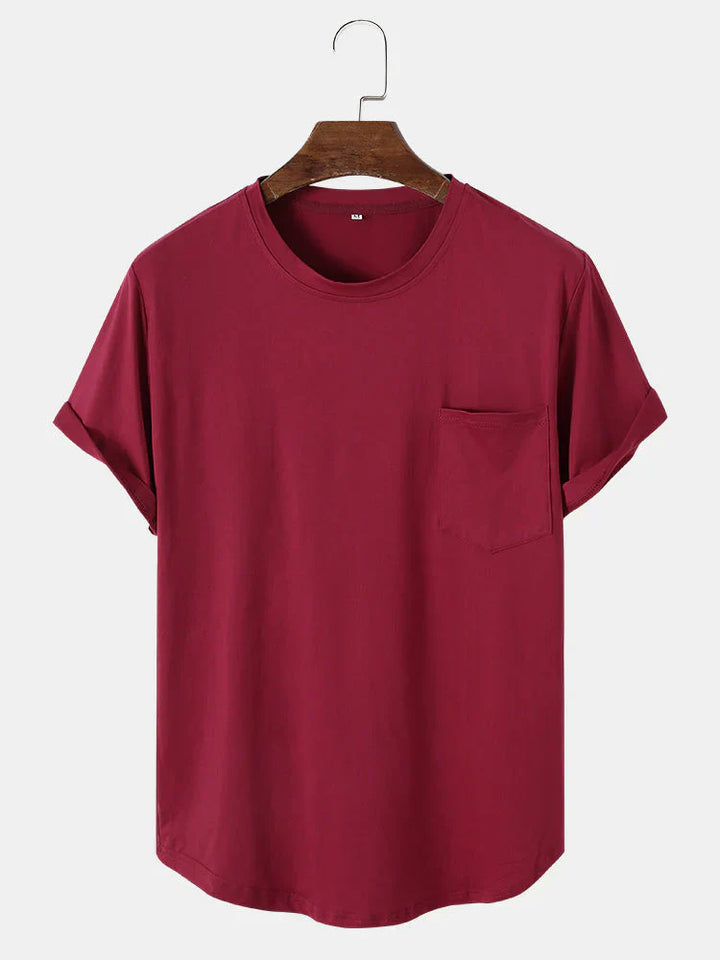 Levoire | T-Shirts Basiques Unis Avec Poche Châtaignier