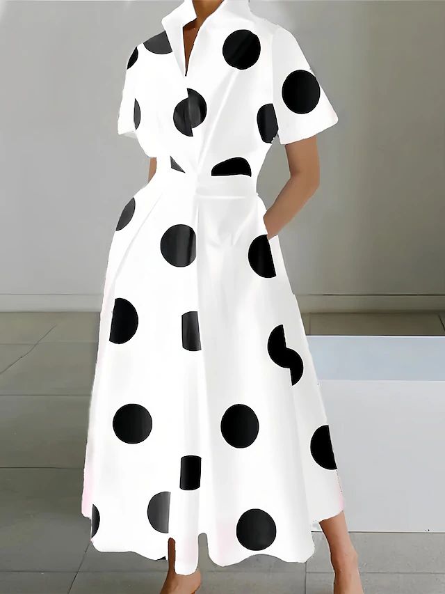 Levoire | Maxi-robe élégante avec imprimé Blanche