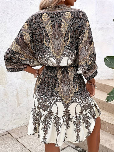Levoire | Robe Courte Paisley Élégante Été