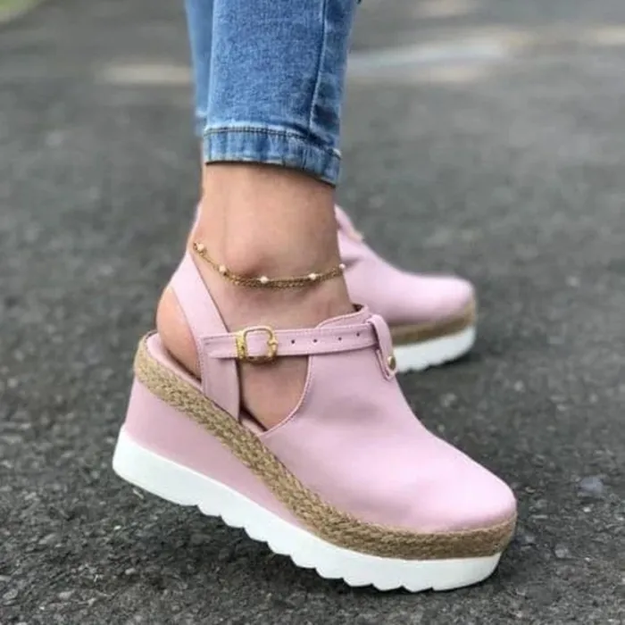 Levoire | Sandales À Talons Compensés Pour Femmes Confortables Et Légères Pour Un Usage Quotidien Rosa