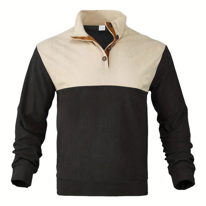 Levoire | Pull Chaud Pour Hommes Aux Couleurs Rétro Noir