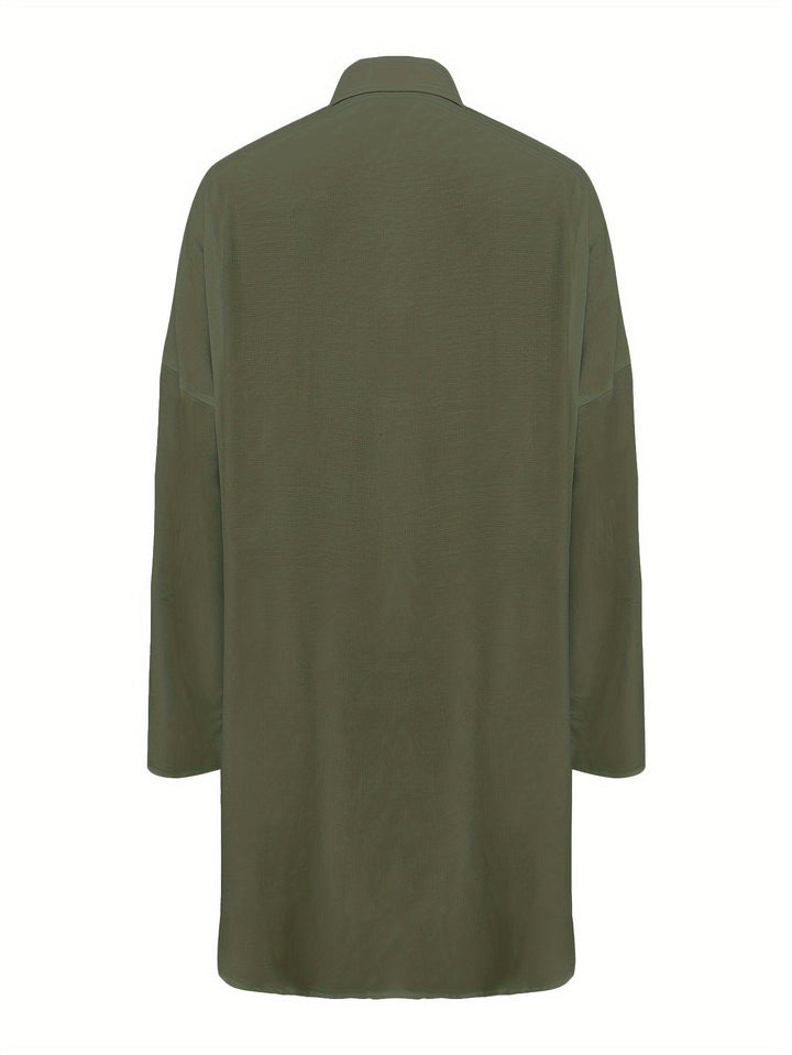 Levoire | Non Fusionné Chemise À Col Décontractée Robe À Boutons Et À Manches Longues